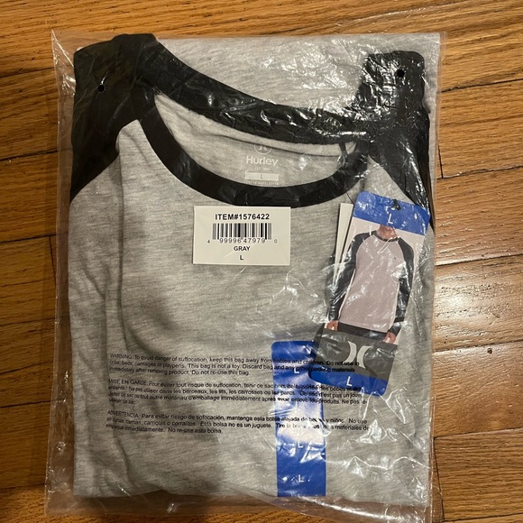 Hurley Men’s Long Sleeve Tee, Gray (size : L) - Picture 5 of 8